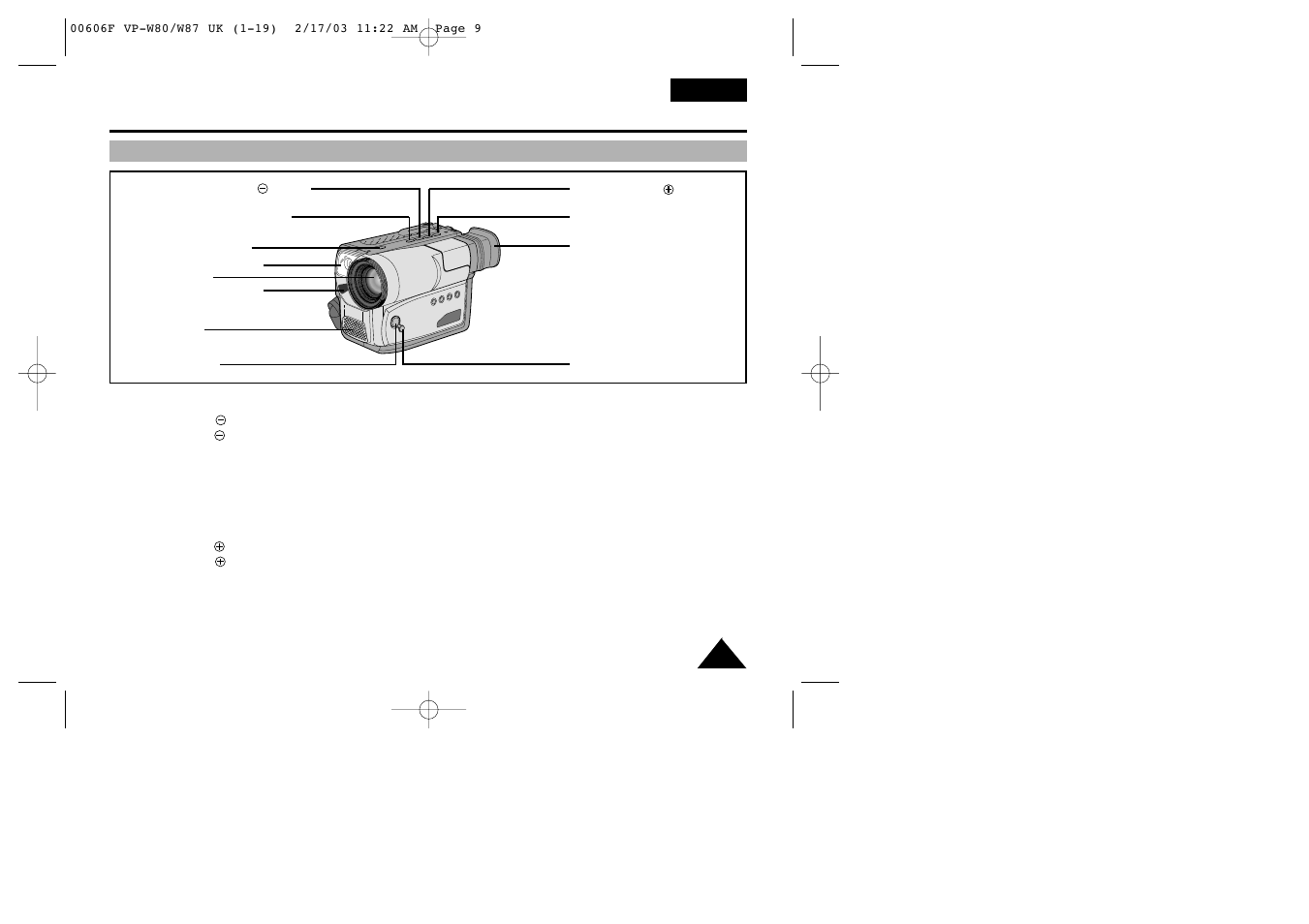Getting to know your camcorder | Samsung W87D User Manual | Page 9 / 65