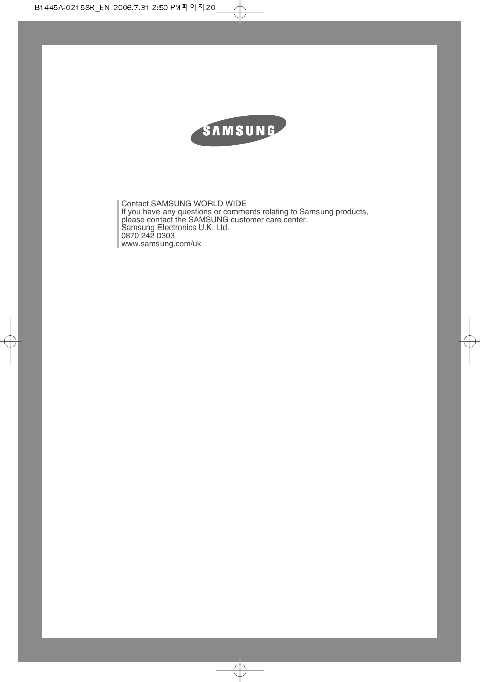Samsung F1245A(V/S/C) User Manual | Page 24 / 24