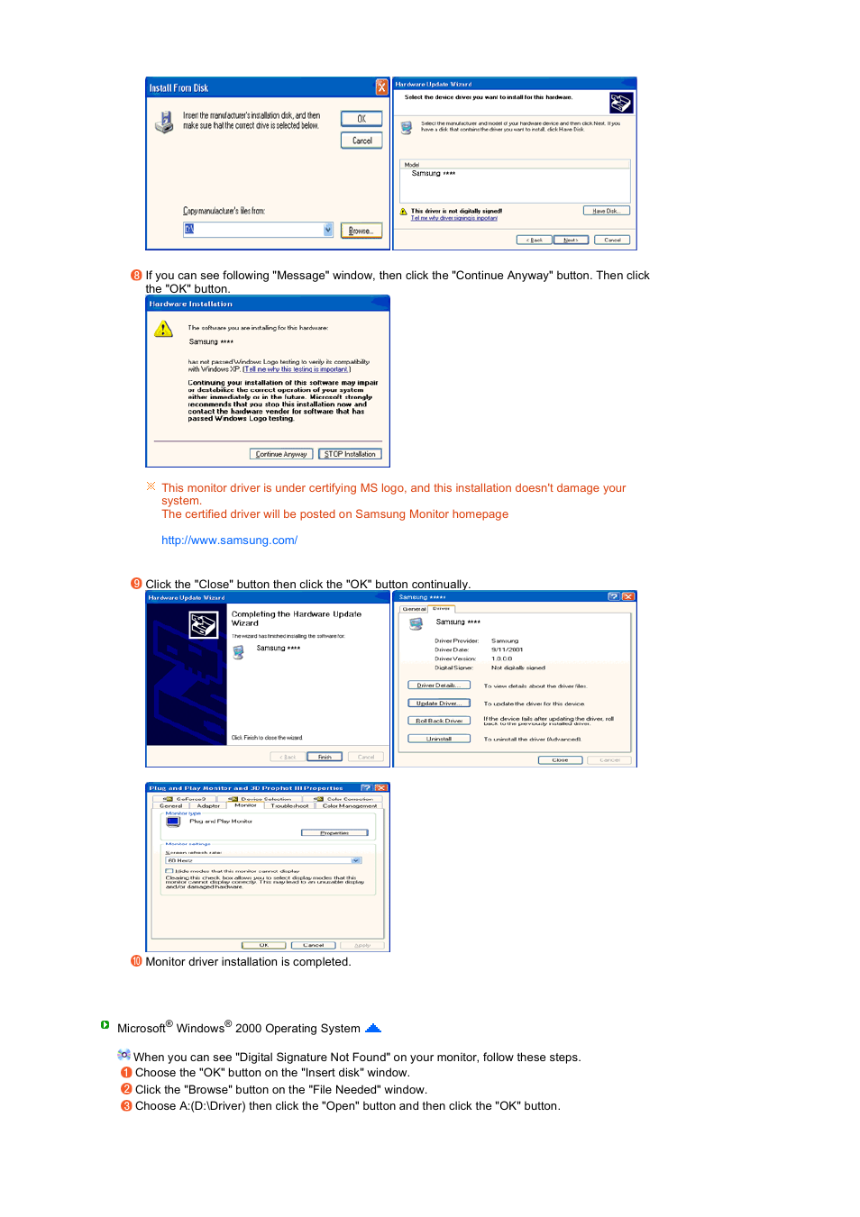 Samsung 2032GW User Manual | Page 24 / 60