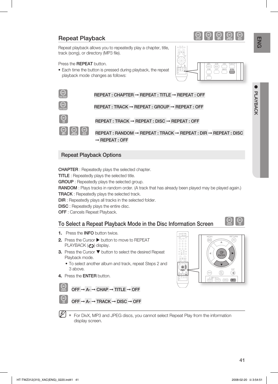 Dbagd | Samsung HT-TWZ315 User Manual | Page 42 / 72