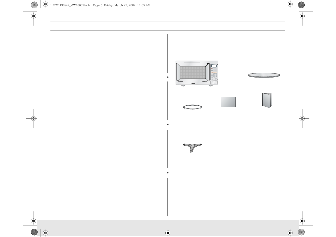 Samsung MW1030SA User Manual | Page 5 / 30