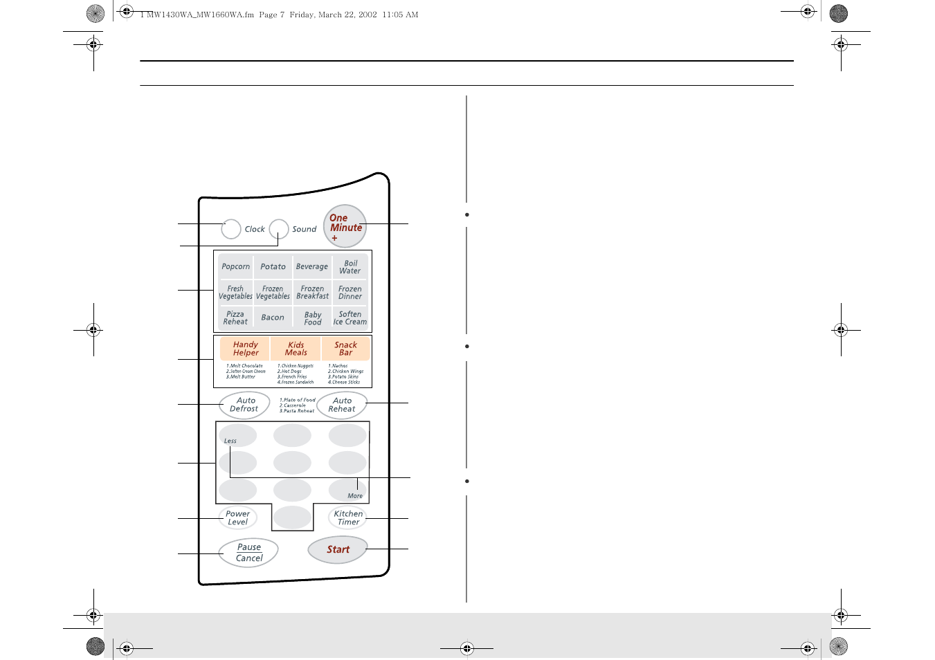 Control panel buttons, Your new microwave oven | Samsung MW1030SA User Manual | Page 7 / 30