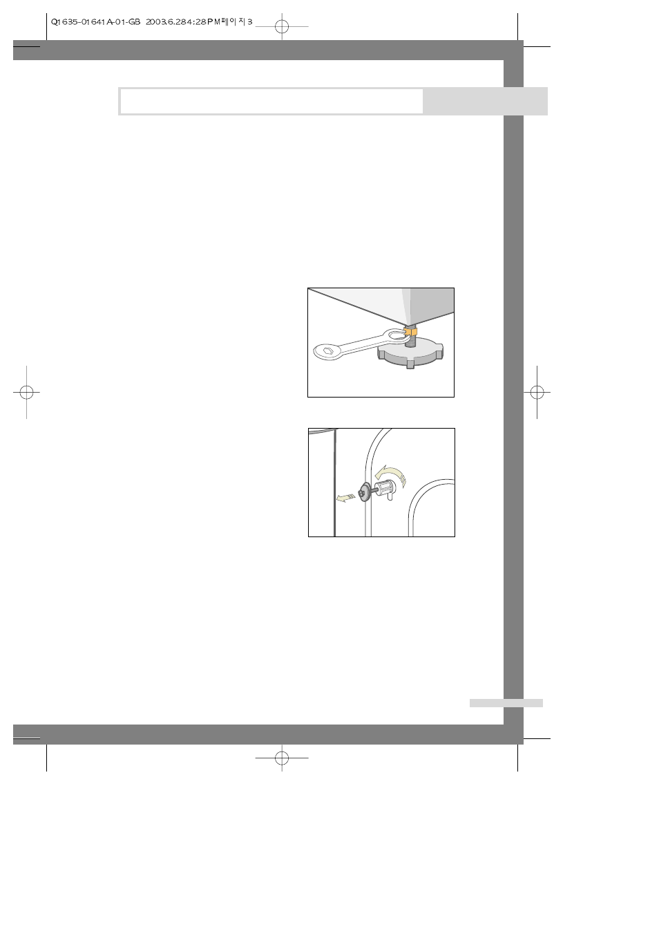 Selecting a location, Adjusting the leveling feet, Removing the shipping bolts | Installing the washing machine | Samsung Q1235(C/S/V) User Manual | Page 5 / 24
