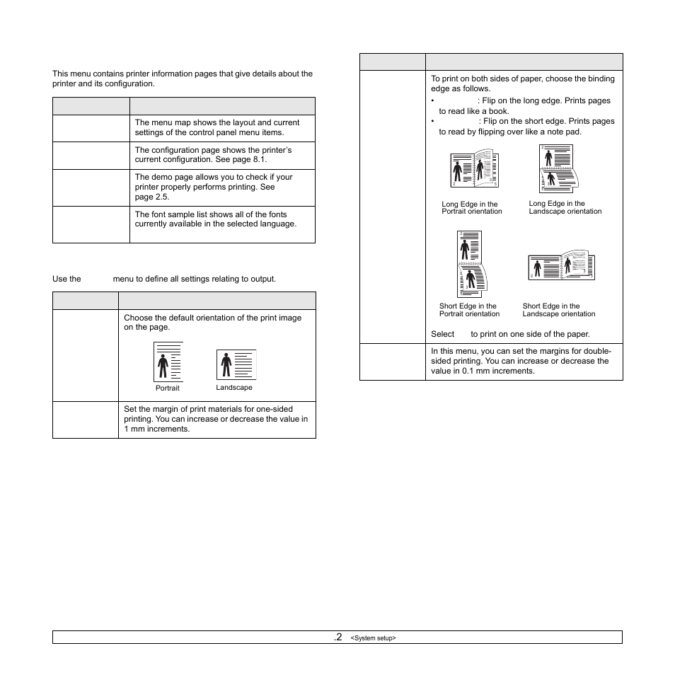 Information menu, Layout menu | Samsung ML-3470 User Manual | Page 18 / 103