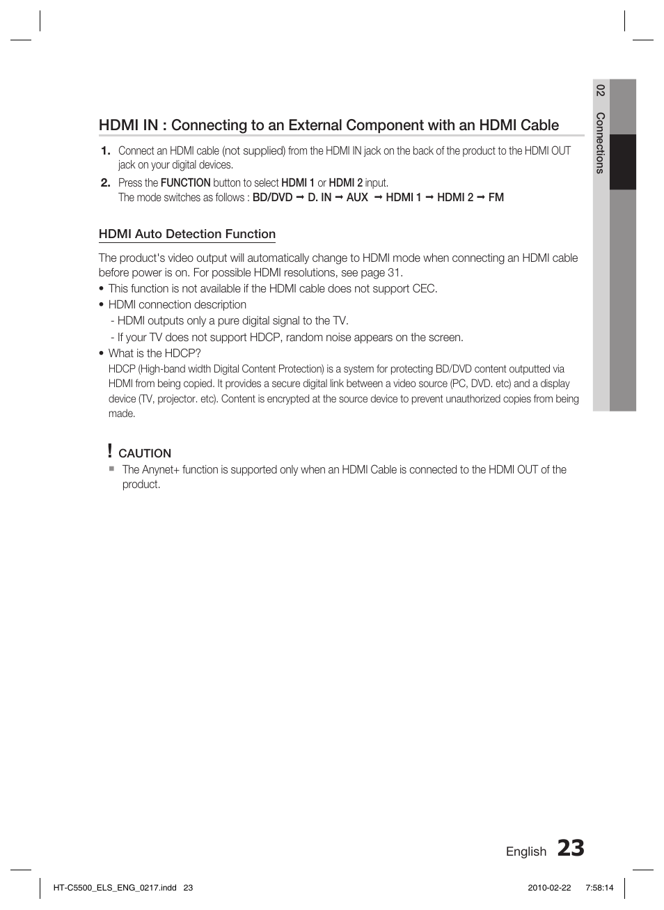 Samsung HT-C5550 User Manual | Page 23 / 69