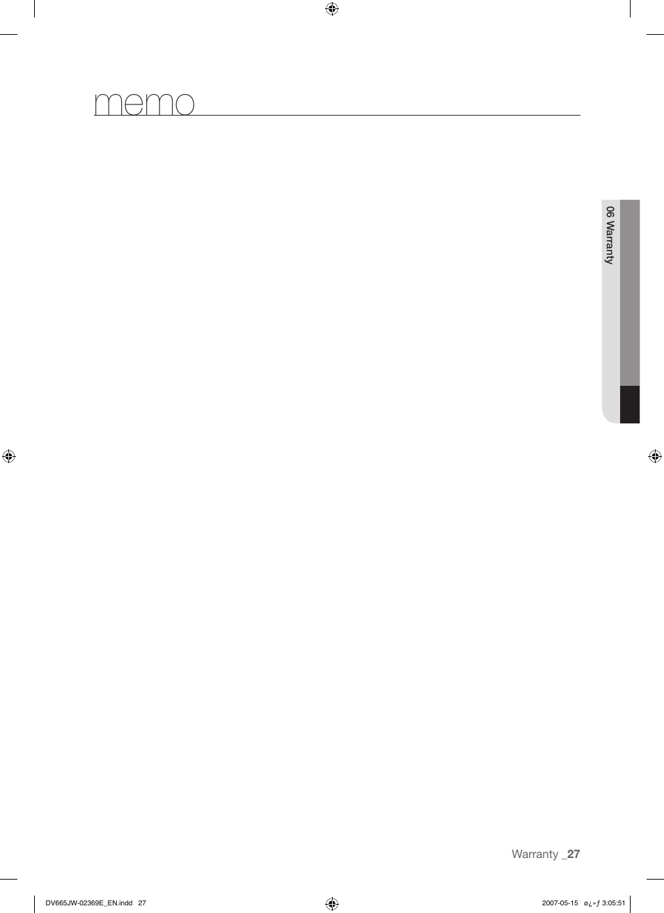 Samsung DV665J User Manual | Page 27 / 60