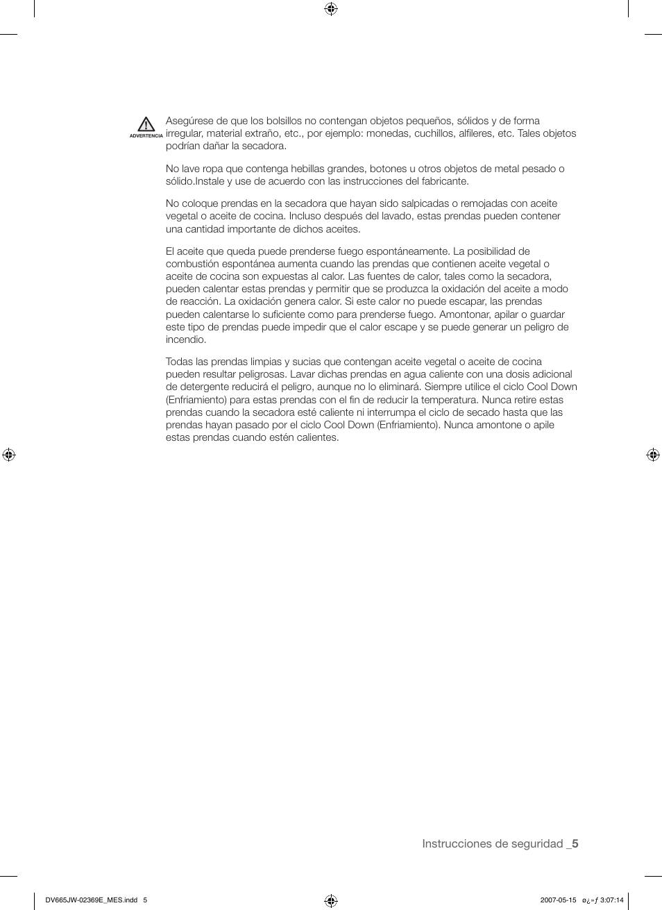 Samsung DV665J User Manual | Page 33 / 60