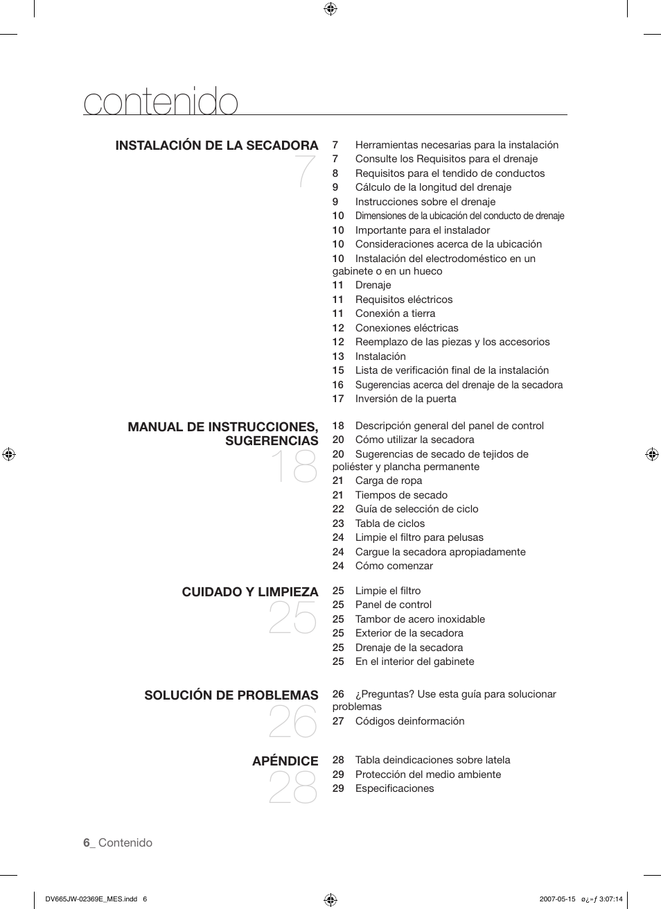 Samsung DV665J User Manual | Page 34 / 60