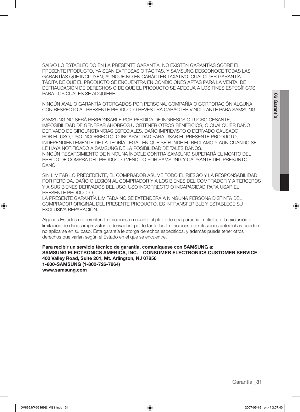 Samsung DV665J User Manual | Page 59 / 60