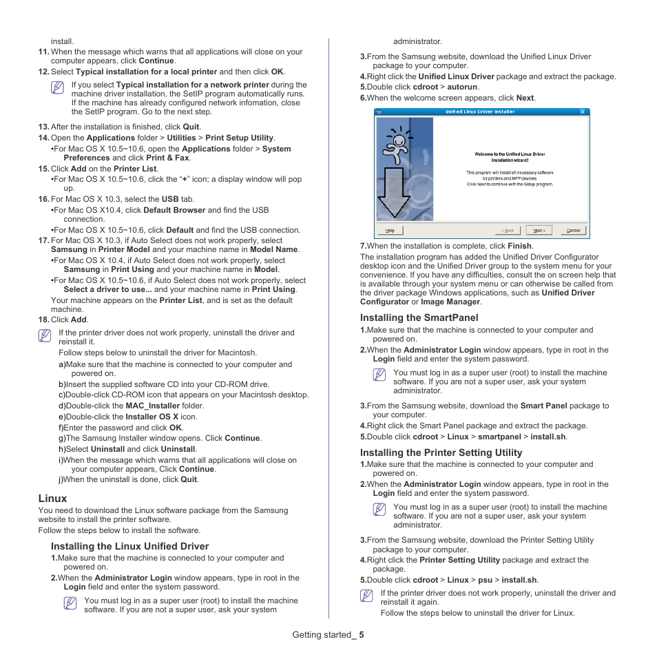 Linux | Samsung CLX-6220 User Manual | Page 30 / 155