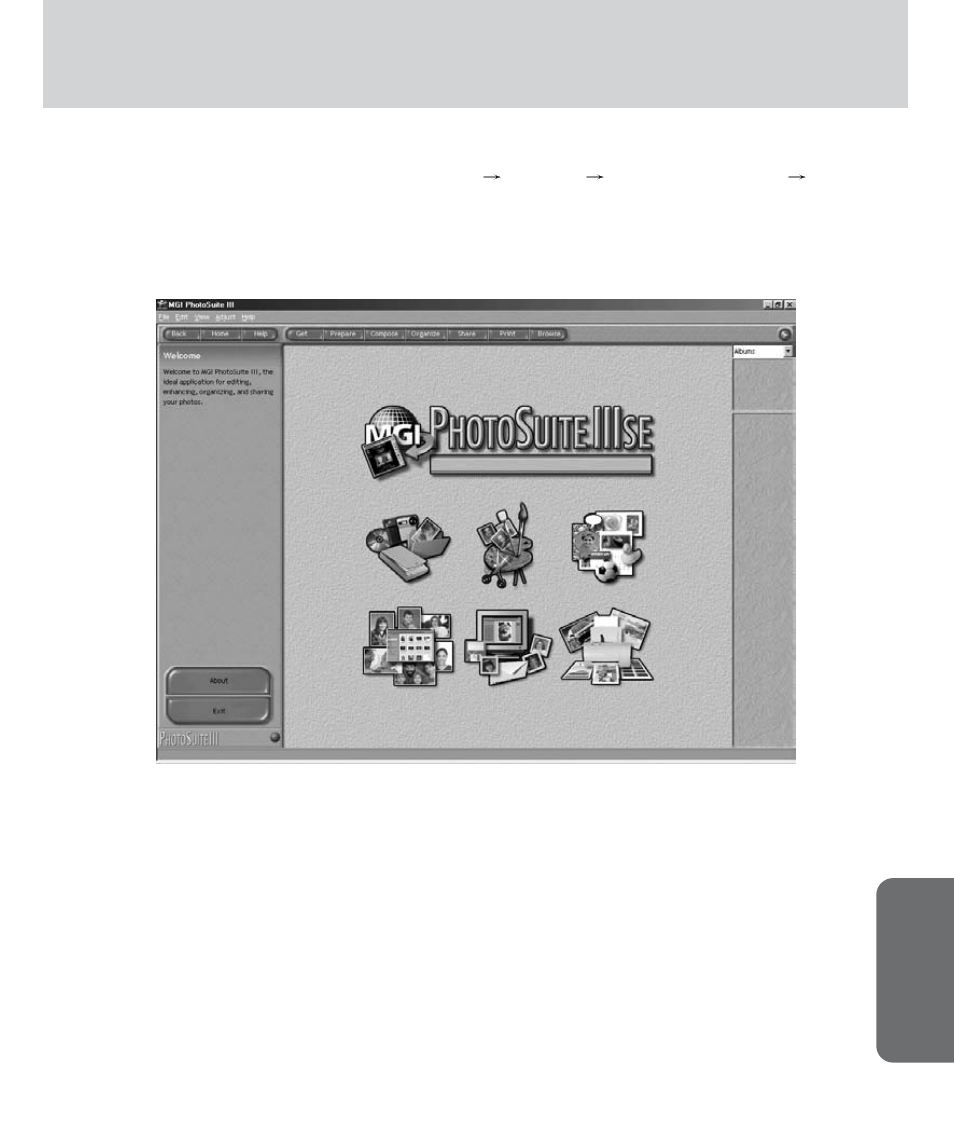 Mgi photosuite iii se, Softw are | Samsung Digimax 420 User Manual | Page 107 / 124