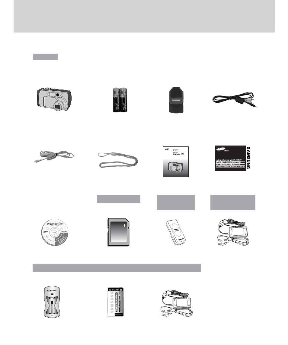 Manufacturer's contents | Samsung Digimax 420 User Manual | Page 12 / 124