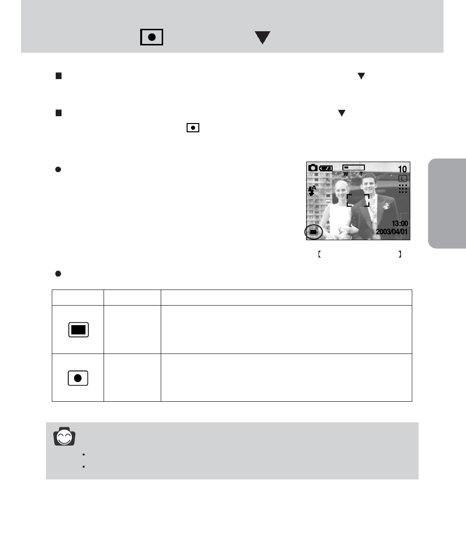 Metering( ) / down( ) button, Recording, Information | Samsung Digimax 420 User Manual | Page 35 / 124