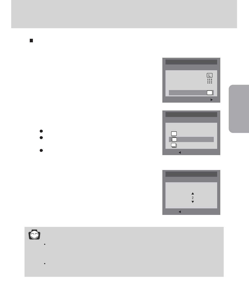 Shooting, Recording, Information | Samsung Digimax 420 User Manual | Page 43 / 124