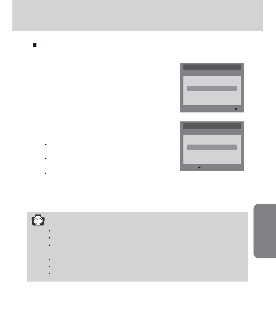 Imprint, Setup, Information | Samsung Digimax 420 User Manual | Page 73 / 124