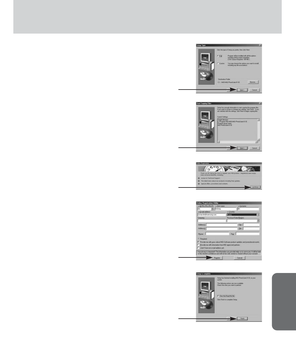 Setting up the application software, Softw are | Samsung Digimax 420 User Manual | Page 97 / 124