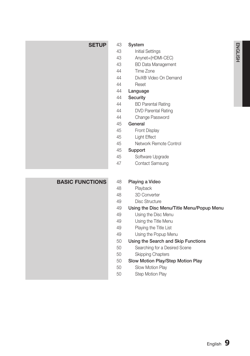 Samsung BD-D7500 User Manual | Page 9 / 77