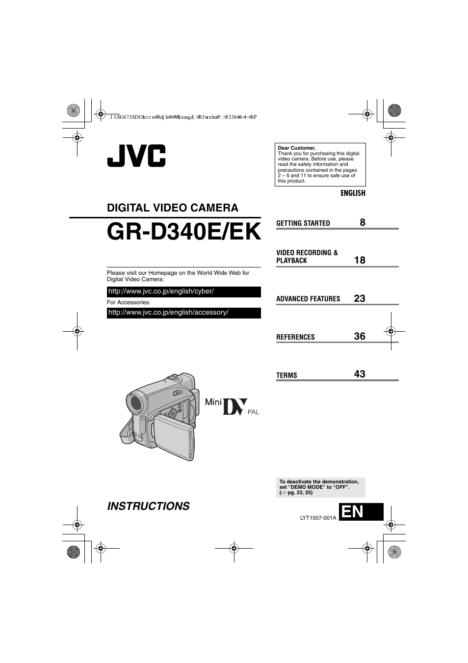 JVC GR-D340EK User Manual | 44 pages