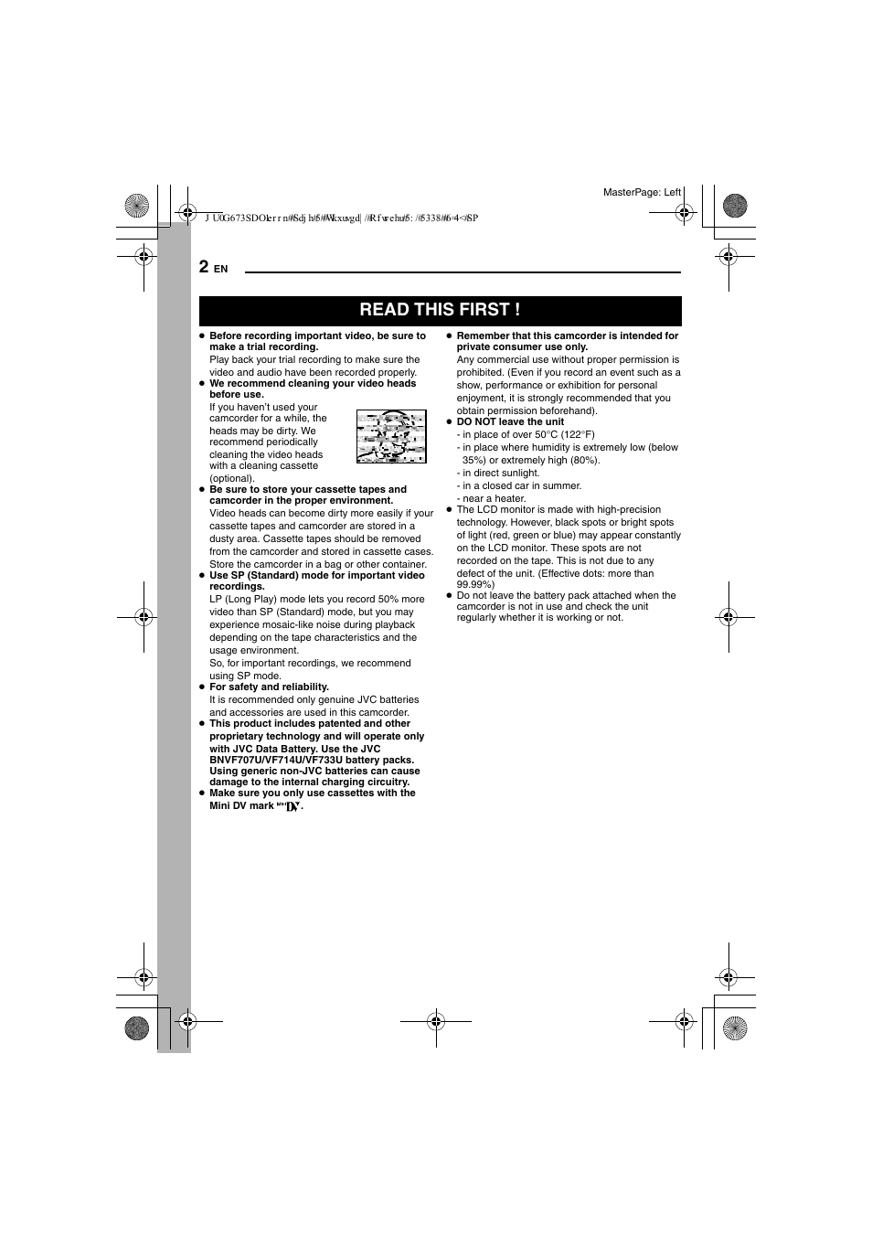 Read this first | JVC GR-D340EK User Manual | Page 2 / 44