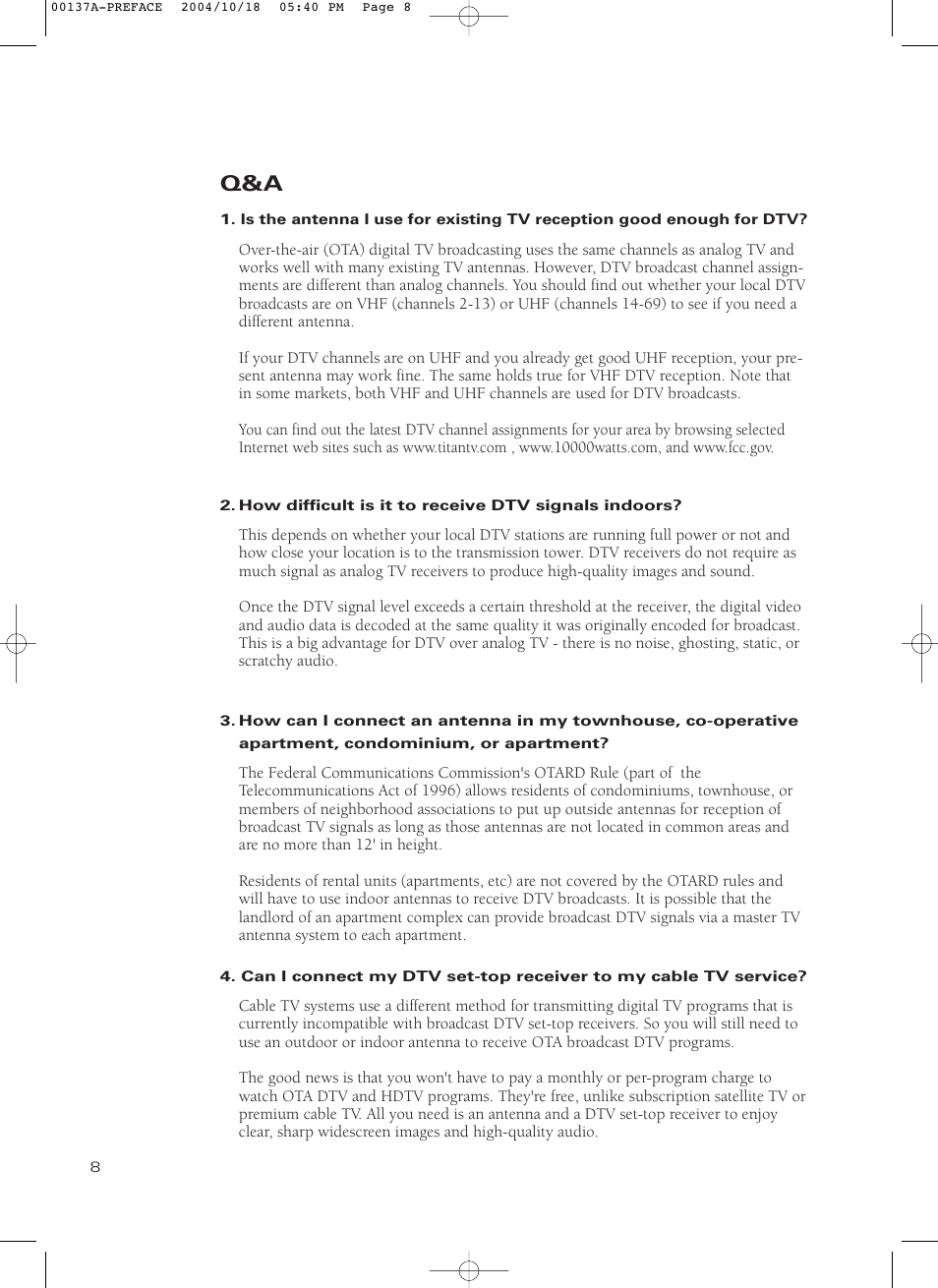 Samsung HCN479W User Manual | Page 8 / 87