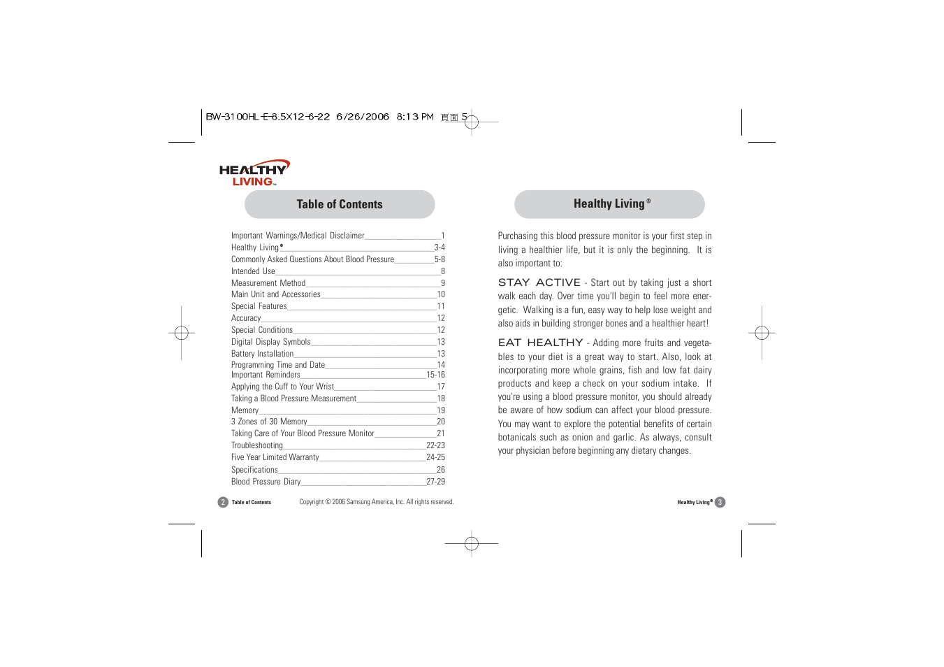 Samsung BW-3100HL User Manual | Page 3 / 16