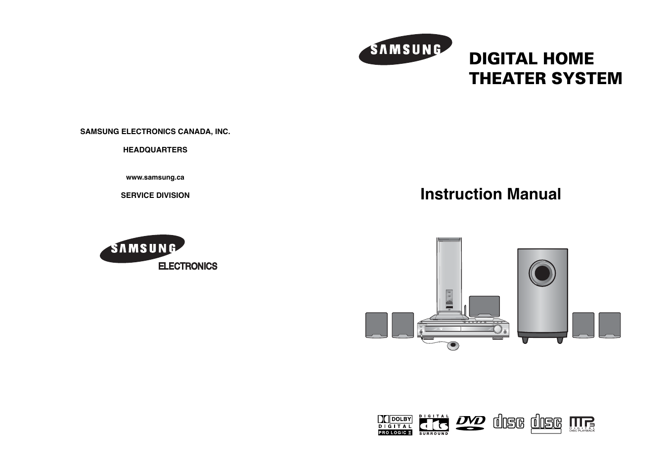 Samsung HT-DB390 User Manual | 37 pages