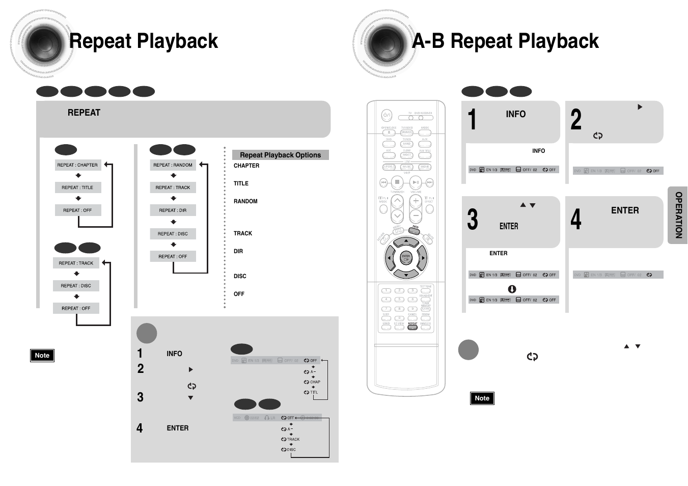 Repeat playback, A-b repeat playback, A-b repeat playback 30 | Samsung HT-DB390 User Manual | Page 16 / 37