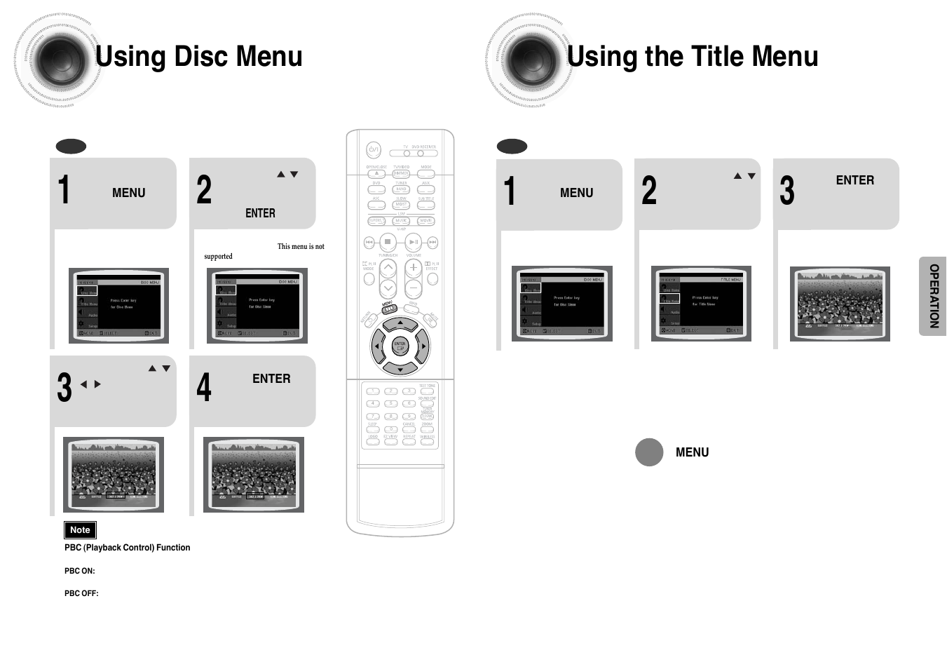 Using disc menu, Using the title menu | Samsung HT-DB390 User Manual | Page 19 / 37