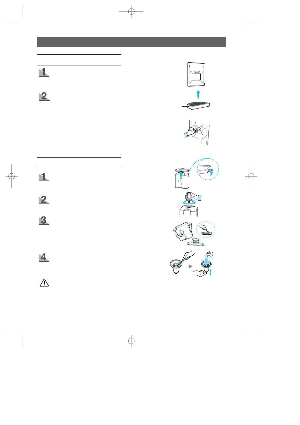 Cleaning the water dispenser, Dispenser tray, Water tank / supply device | Samsung DA68-01281A User Manual | Page 15 / 19