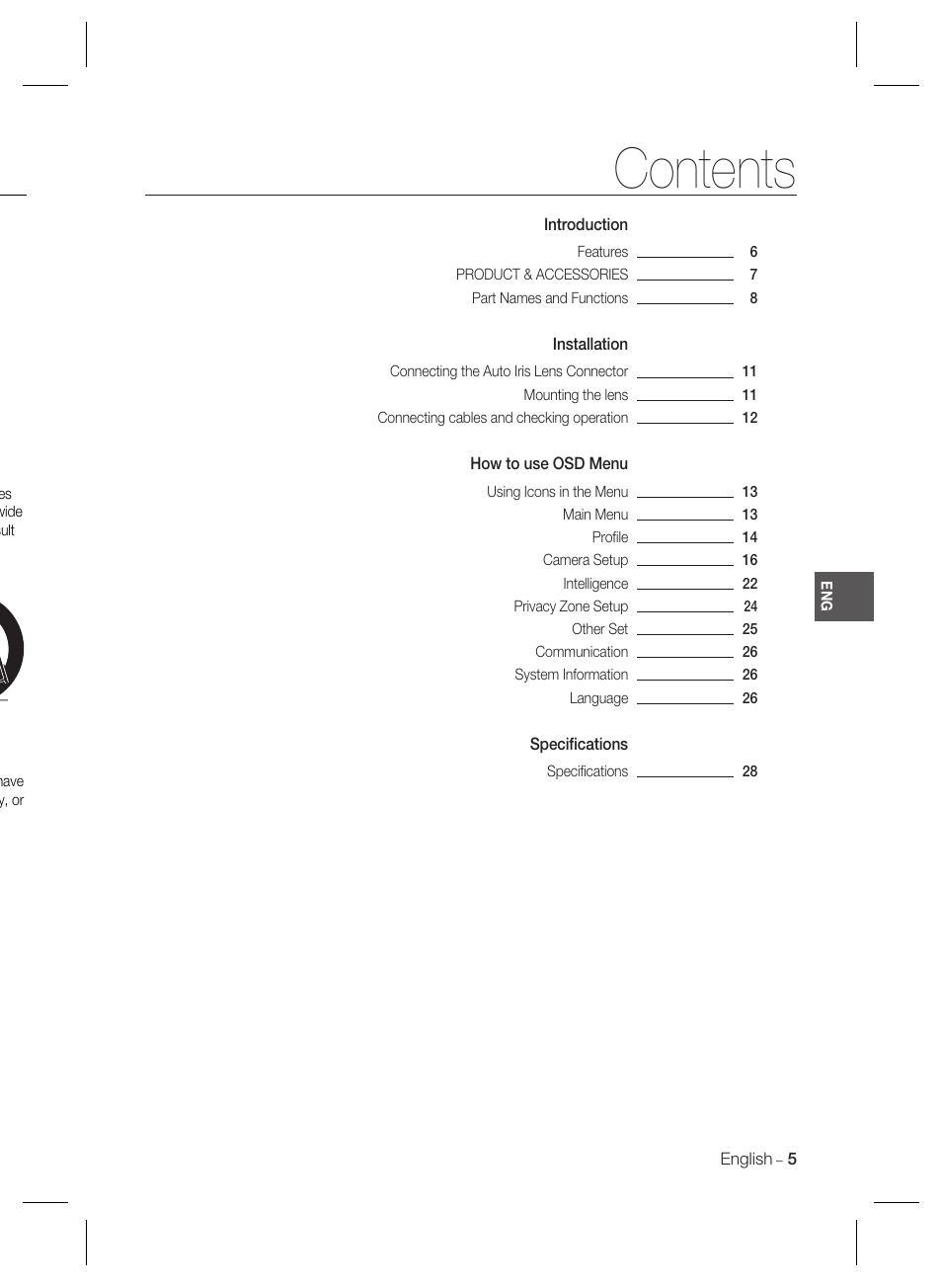 Samsung SCC-B2333(P) User Manual | Page 5 / 32