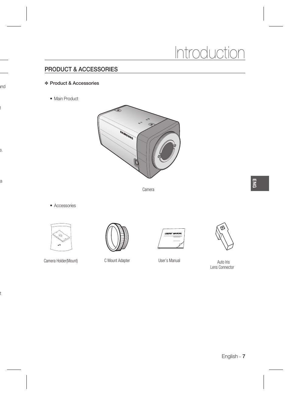 Introduction | Samsung SCC-B2333(P) User Manual | Page 7 / 32