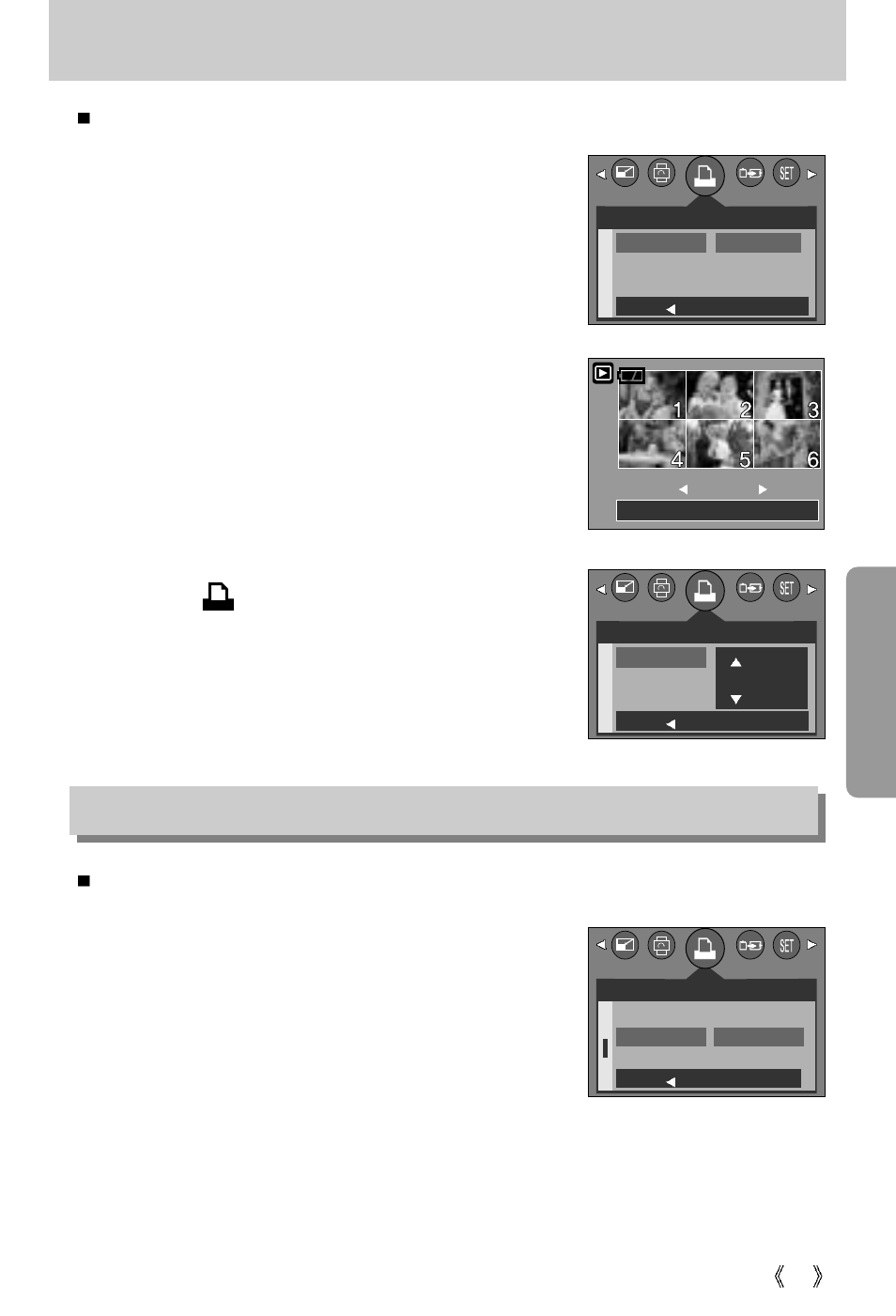 Dpof : standard, Dpof : index | Samsung Digimax 3100  EN User Manual | Page 59 / 104