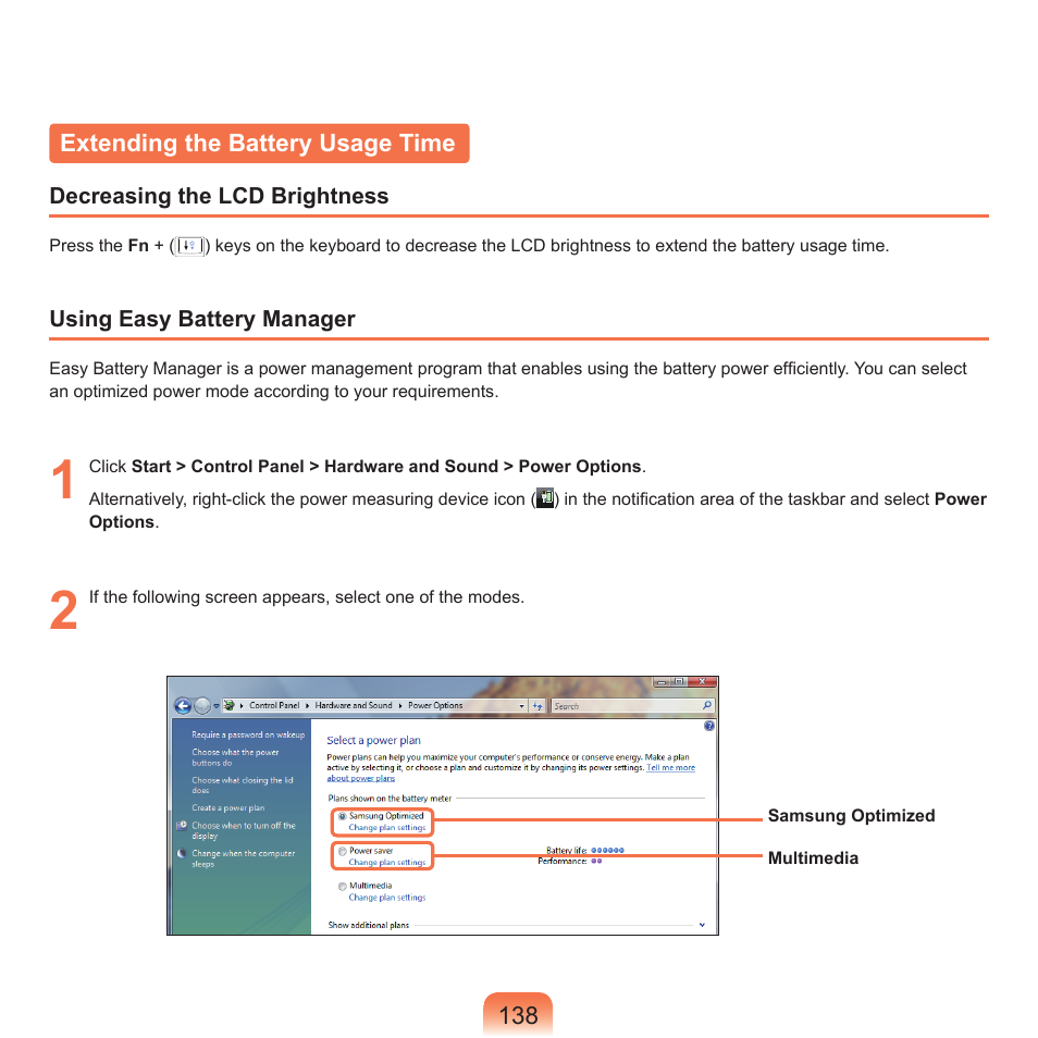 Extending the battery usage time | Samsung X22 User Manual | Page 139 / 197