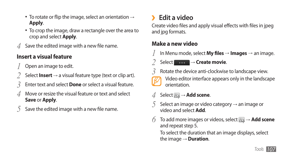 Edit a video | Samsung Wave GH68-28277A User Manual | Page 108 / 137