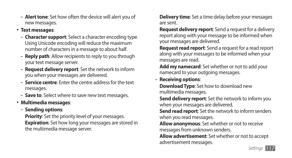 Samsung Wave GH68-28277A User Manual | Page 118 / 137