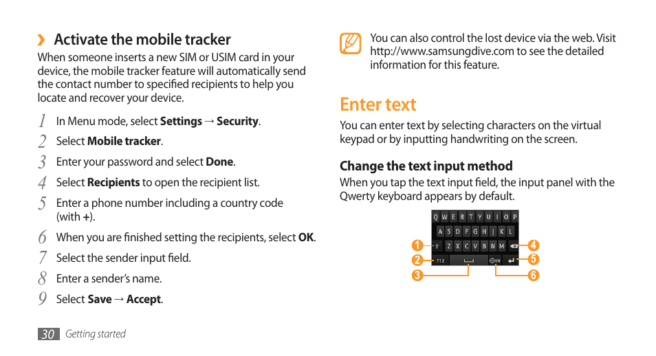 Enter text | Samsung Wave GH68-28277A User Manual | Page 31 / 137