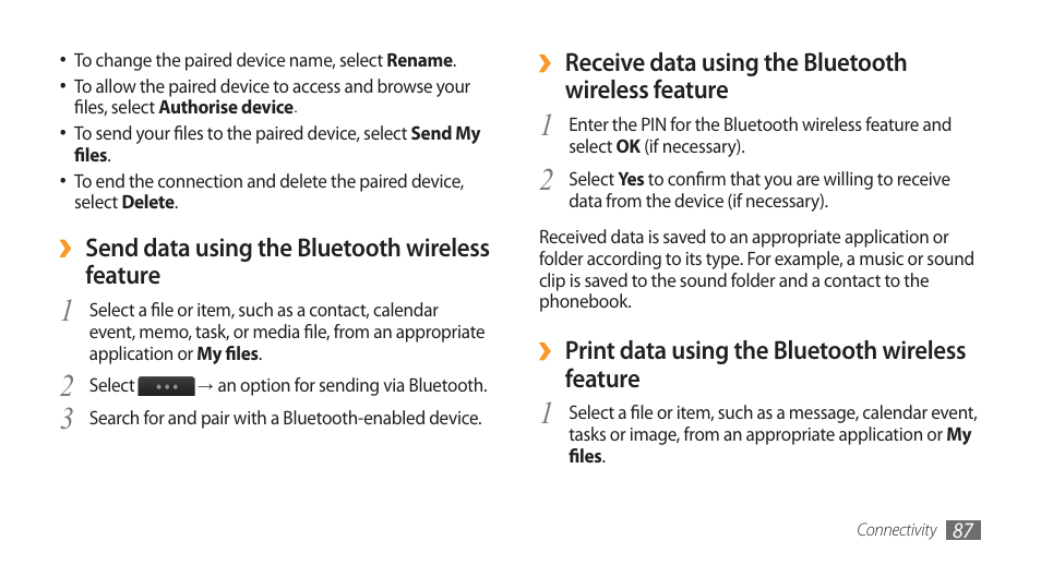 Samsung Wave GH68-28277A User Manual | Page 88 / 137