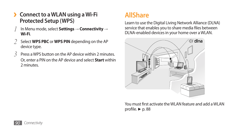 Allshare | Samsung Wave GH68-28277A User Manual | Page 91 / 137