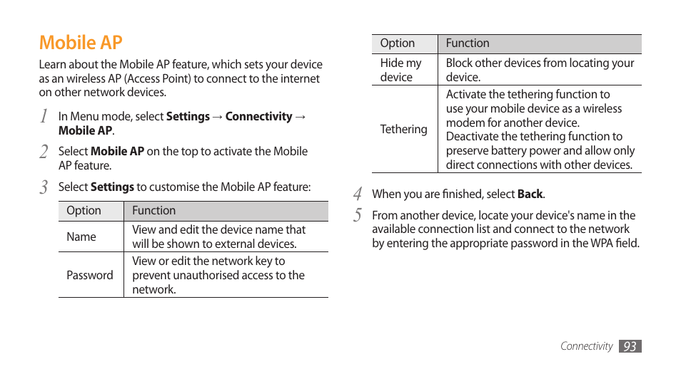 Mobile ap | Samsung Wave GH68-28277A User Manual | Page 94 / 137