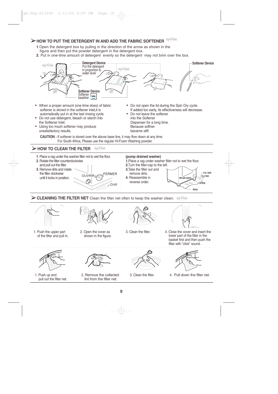 Samsung WA70K2P User Manual | Page 10 / 12