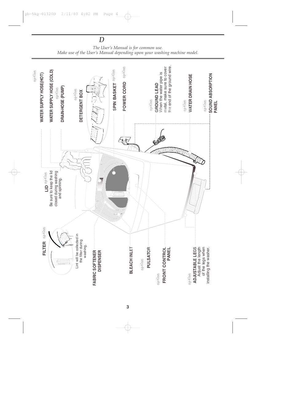 Samsung WA70K2P User Manual | Page 4 / 12
