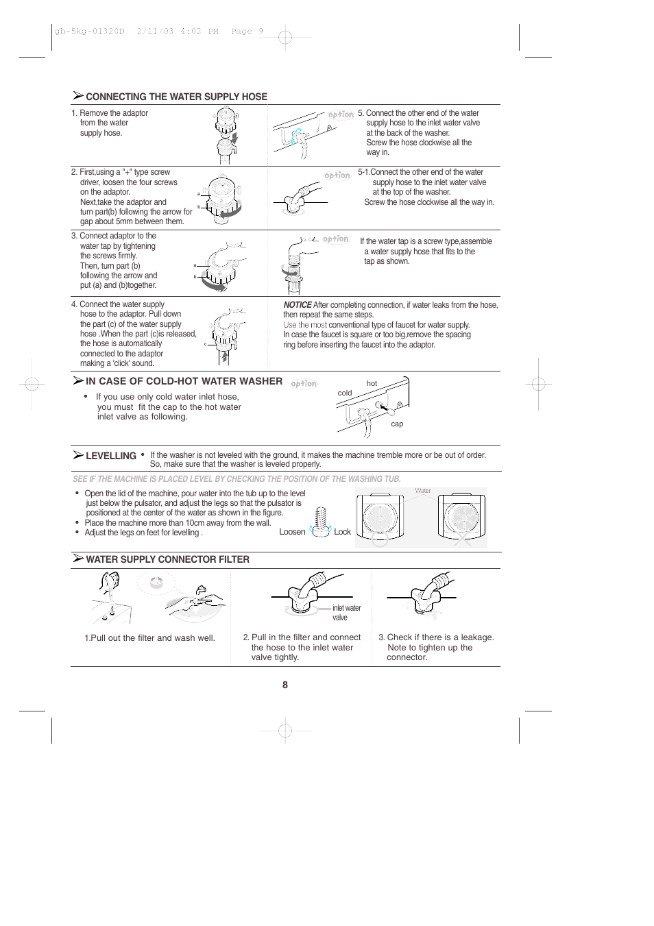 Samsung WA70K2P User Manual | Page 9 / 12
