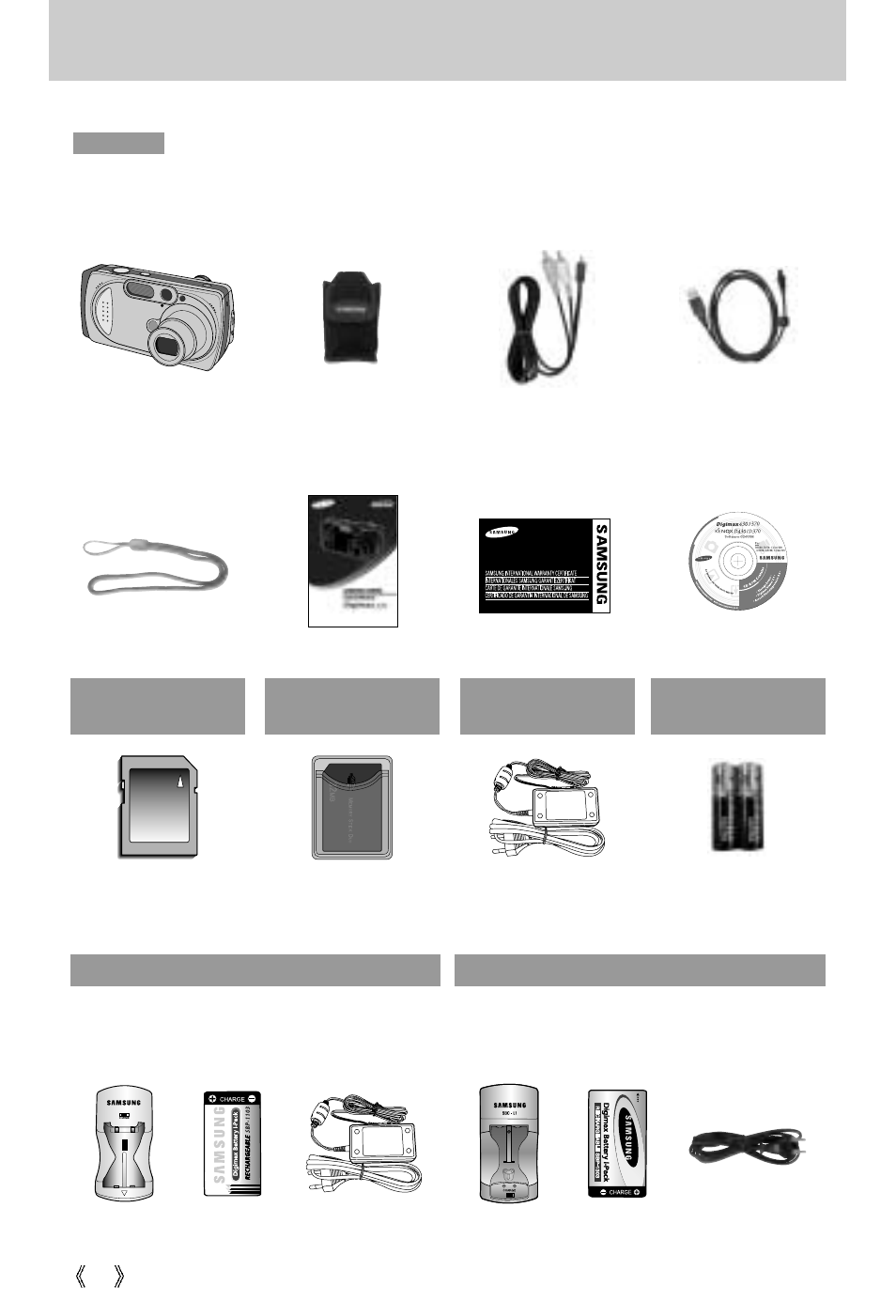 Manufacturer's contents | Samsung Digimax 3100 User Manual | Page 10 / 104