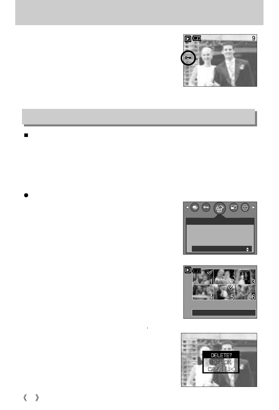 Protecting images, Deleting images | Samsung Digimax 3100 User Manual | Page 56 / 104