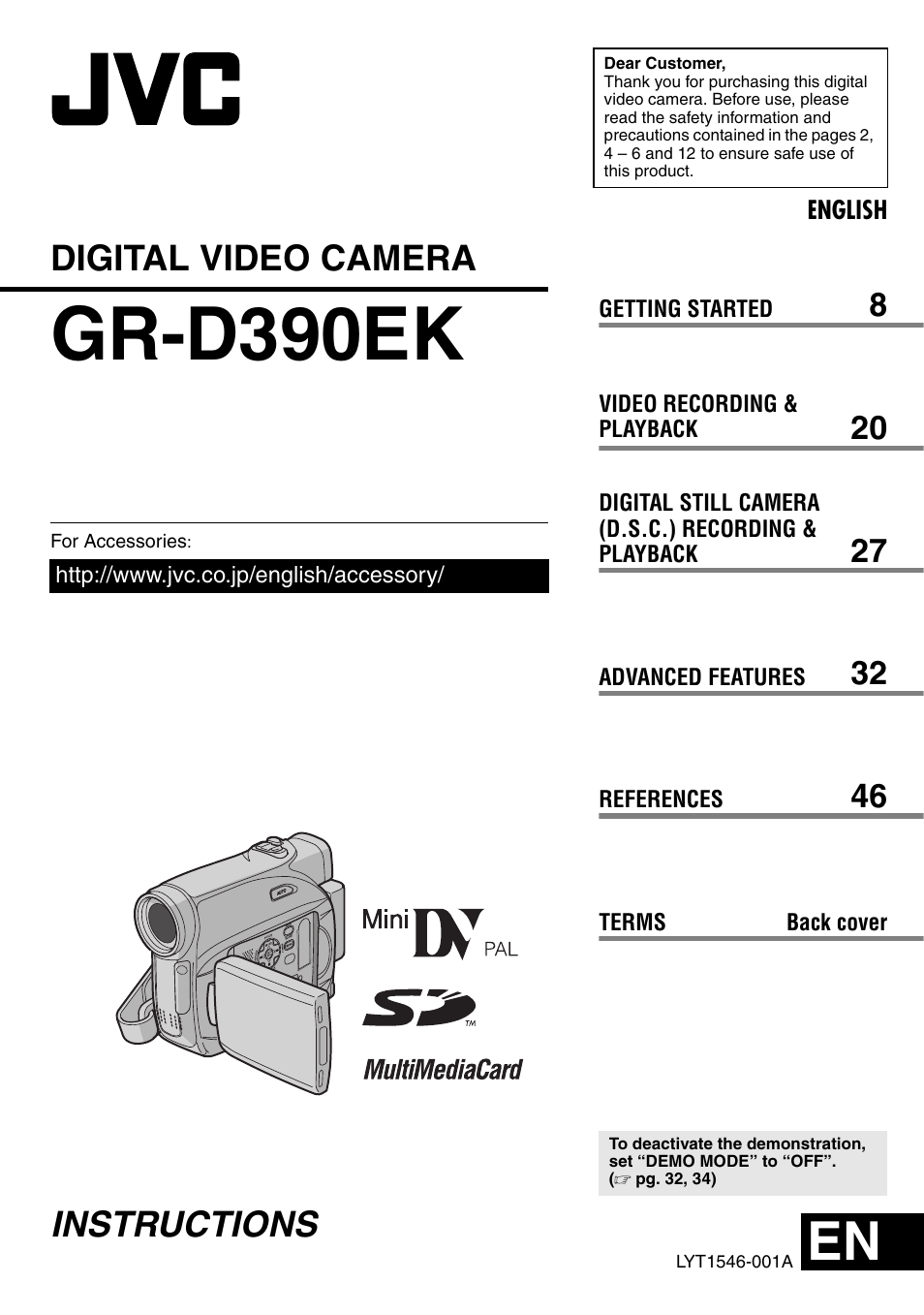 JVC GR-D390EK User Manual | 56 pages