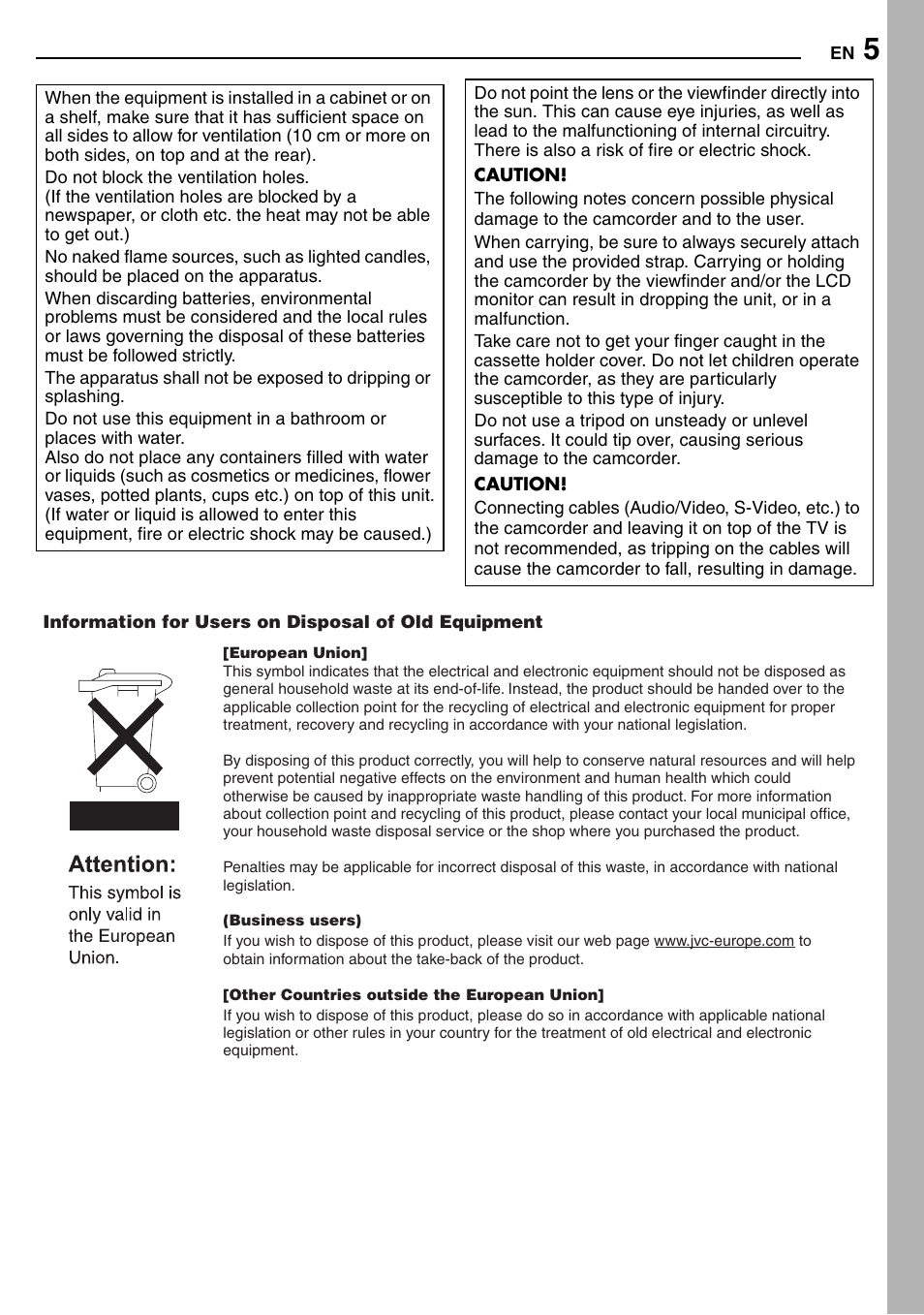 JVC GR-D390EK User Manual | Page 5 / 56