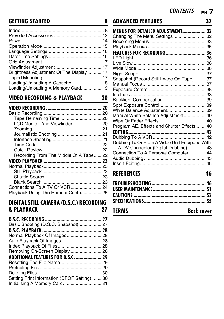 JVC GR-D390EK User Manual | Page 7 / 56