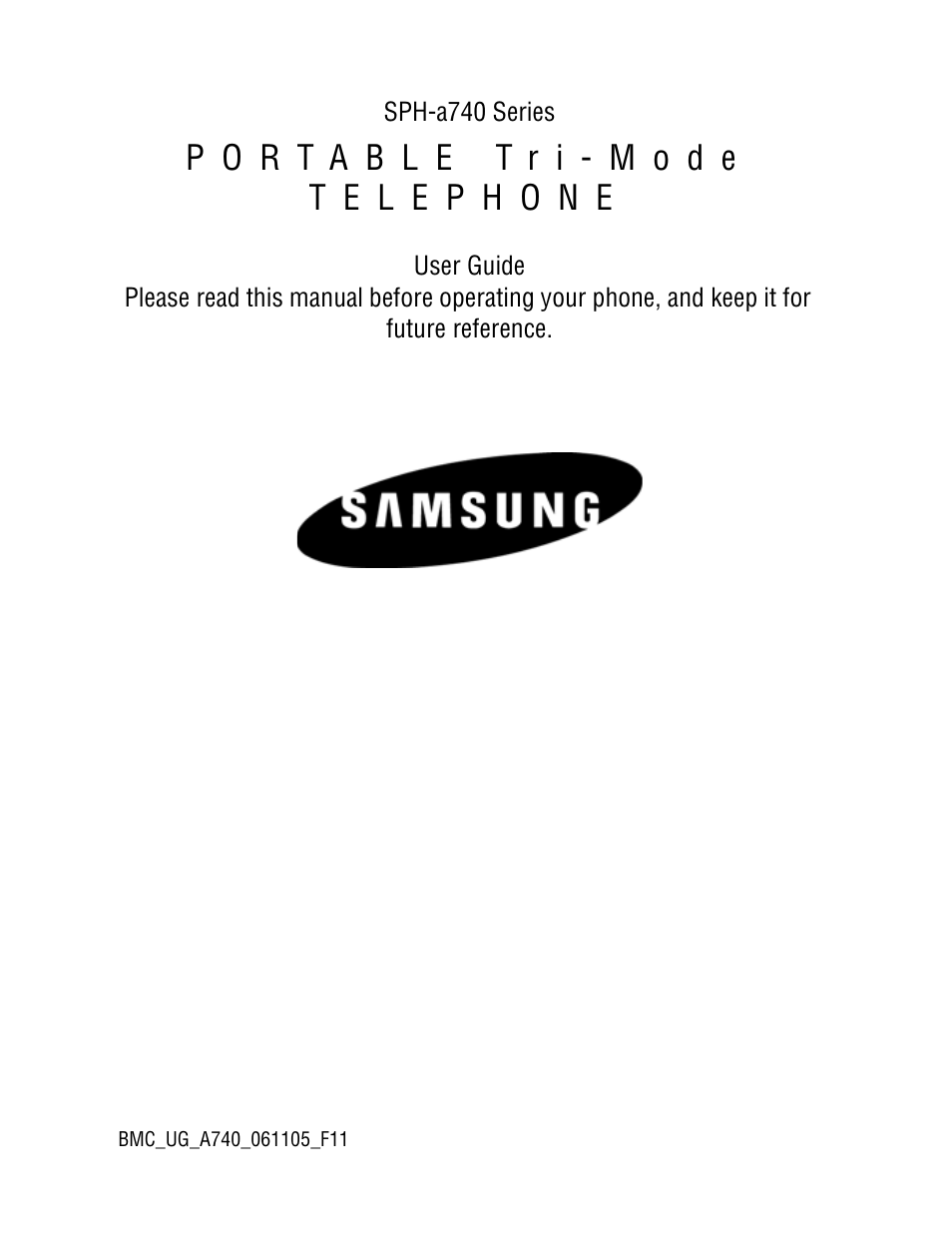 Samsung SPH A740 User Manual | 150 pages