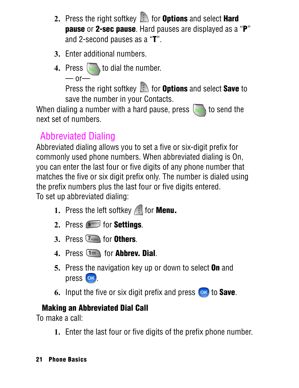 Abbreviated dialing | Samsung SPH A740 User Manual | Page 30 / 150