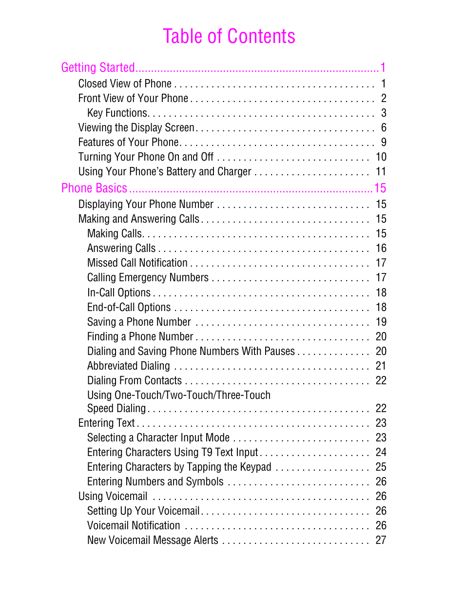 Samsung SPH A740 User Manual | Page 4 / 150